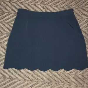 ASOS blue scalloped hem mini skirt 12 M L UK15 👗